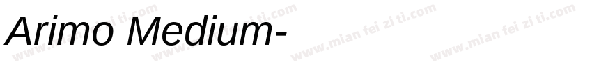 Arimo Medium字体转换